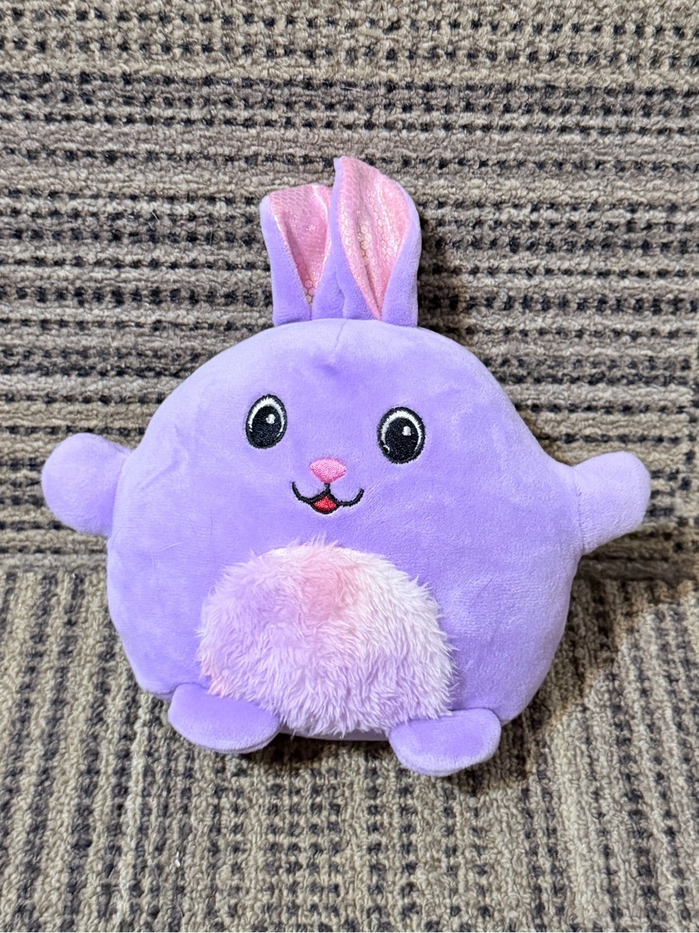 Plush Purple Bunny Small Pet Toy - Soft Cuddly Companion